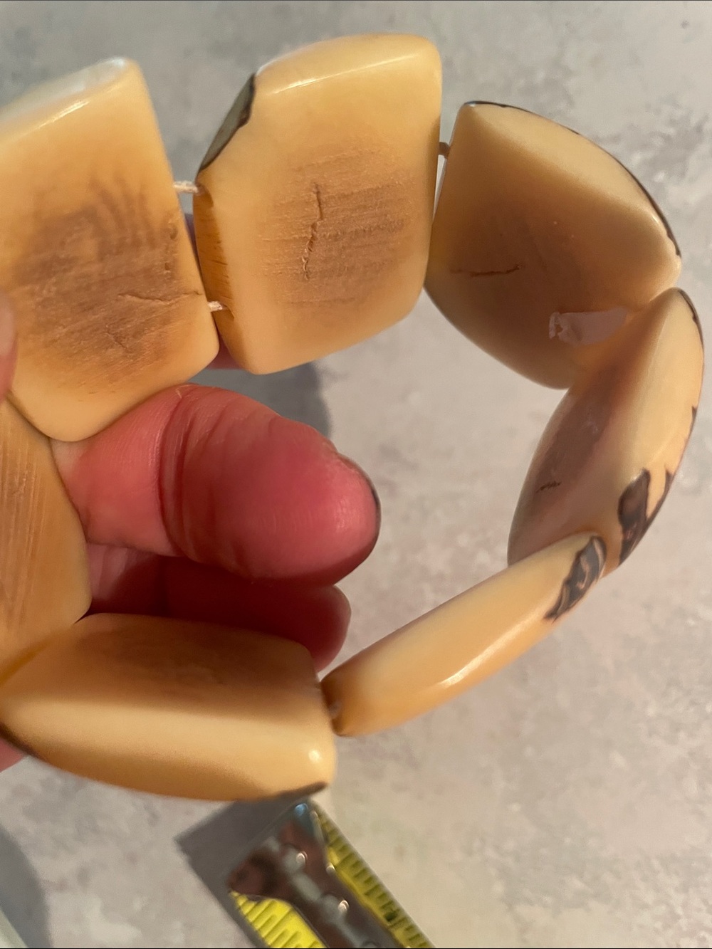 Tagua Nut Hand Carved Bracelet - Picture 4 of 4